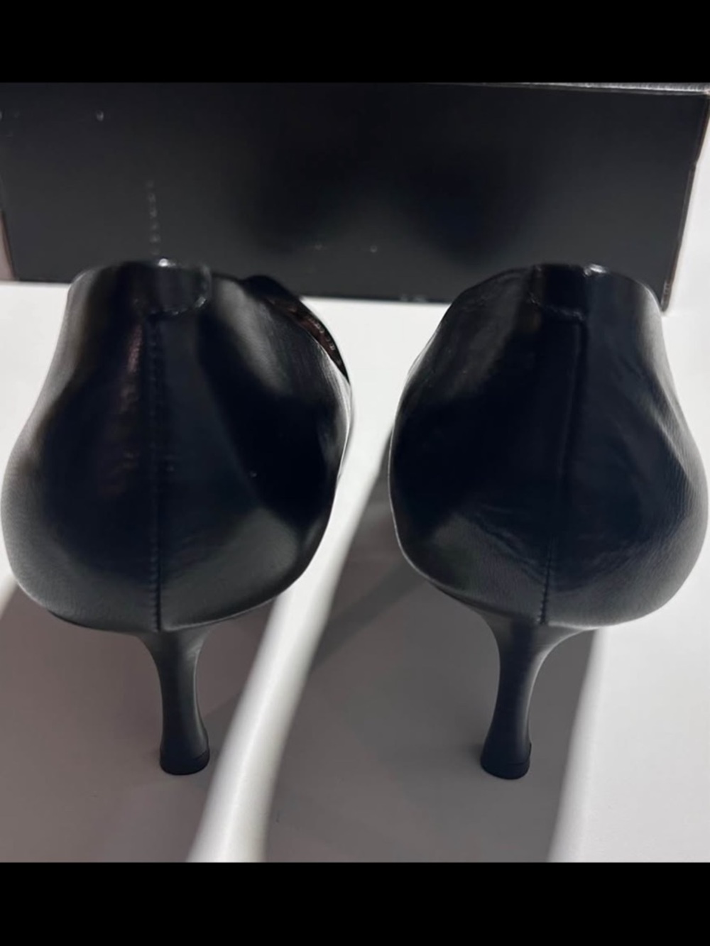 9 & Co. Black Pointed-Toe Lace-Trim Pumps - Picture 2 of 6
